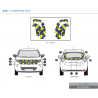 Renault Zoé à partir de 2013 - Jaune & Bleu - Avant + Arrière