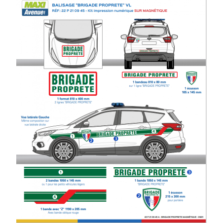 copy of Kit de Sérigraphie Police Environnement pour véhicule léger