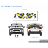 Citroën C3 5 portes à partir de 2020 - Jaune & Bleu - Avant + Arrière
