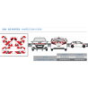 Peugeot 208 - 3/5 portes de 2016 à 2019 - Rouge & Blanc - Avant + Arrière - Classe B