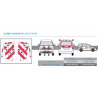 Volkswagen Caddy Hayon de 2010 à 2015 - Rouge & Blanc - Avant + Arrière - Classe B