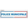 Enseigne non lumineuse POLICE MUNICIPALE fixation murale 2M x 50 CM