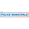 Enseigne non lumineuse POLICE MUNICIPALE fixation murale 3M x 50 CM