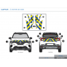 Renault Captur à partir de 2020 - Jaune & Bleu - Avant + Arrière
