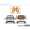 Volkswagen ID.3 à partir de 2020 - Rouge & Jaune - Avant + Arrière