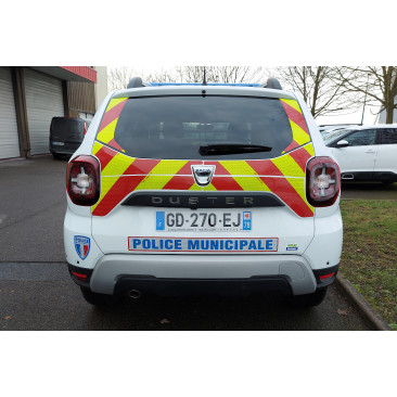 Balisage rouge et jaune avant + arrière