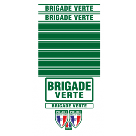 KIT de Sérigraphie Véhicule Léger 5 portes - Brigade Verte