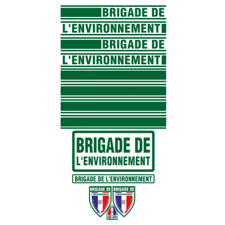 Sérigraphie Brigade De l'Environnement pour véhicule léger