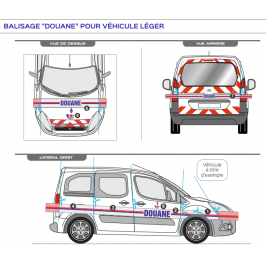 Kit de Sérigraphie "DOUANE" pour véhicule léger