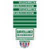 KIT de Sérigraphie Véhicule Léger 5 portes - Surveillance Environnement