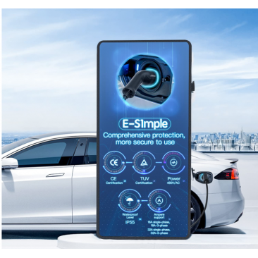 E-S1MPLE - Chargeur Type 2 - 22KW - 32A Triphasé - 3 Phase - Mode 3 - 5m