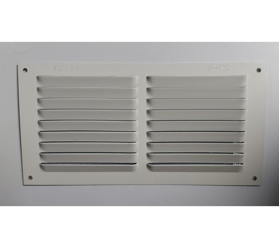 Une paire de grille d'aération aluminium laqué, L.10 x l.20 cm