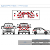 Suzuki Vitara Hybride à partir de 2020 - Rouge & Blanc - Avant + Arrière - Classe B