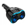 Allume cigare adaptateur avec 2 prises USB, 1 prise type C, 2 prises allume cigare, 12V/24V 80W avec affichage LED de voltage