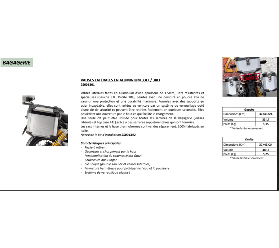 Top Case 34 L pour TRACER 700