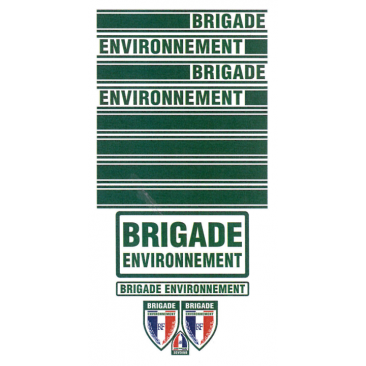 Sérigraphie Brigade Environnement Magnétique pour véhicule léger