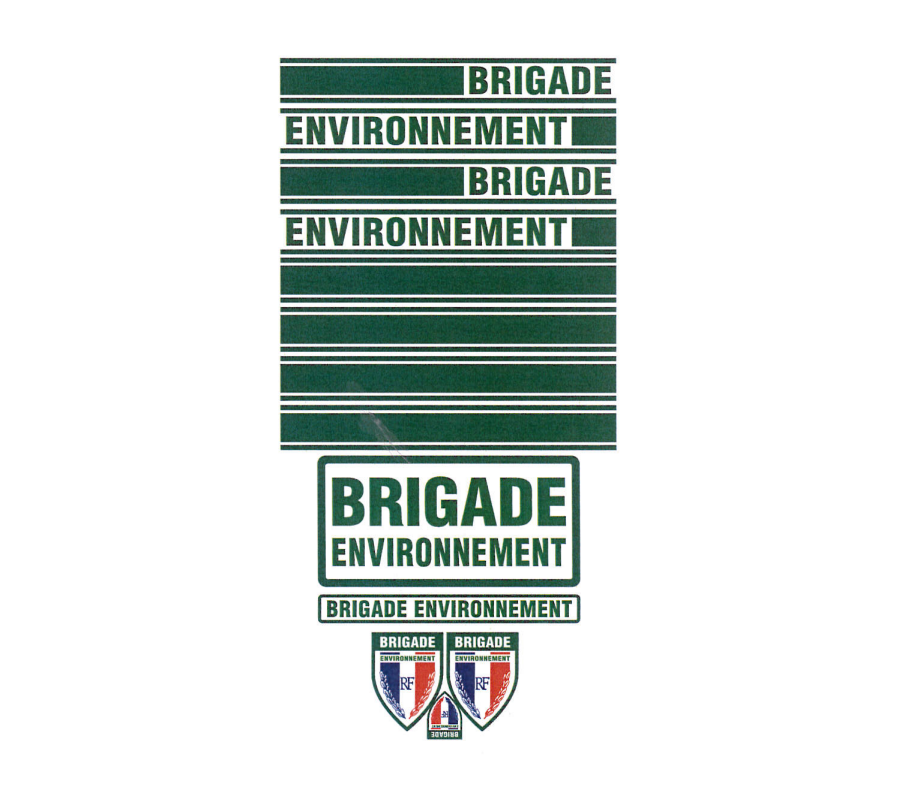 Sérigraphie Brigade Environnement Magnétique pour véhicule léger