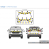 Skoda Karoq à partir de 2022 - Jaune & Bleu - Avant + Arrière