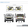 Skoda Kodiaq à partir de 2021 - Jaune & Bleu - Avant + Arrière