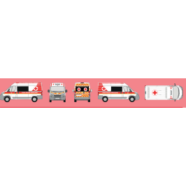 Balisage Rouge & Jaune Croix Rouge Française pour Renault Master