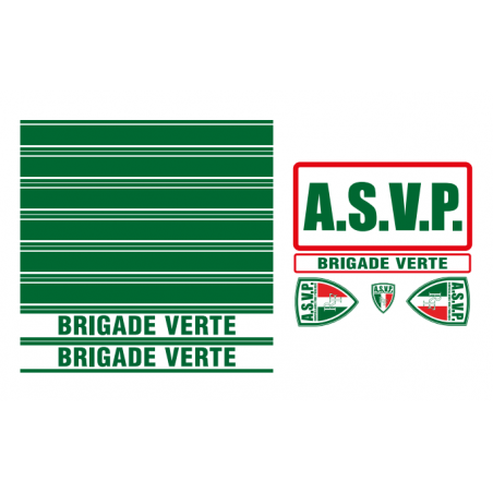 KIT de Sérigraphie Véhicule Léger 5 portes - Brigade Verte ASVP Magnétique