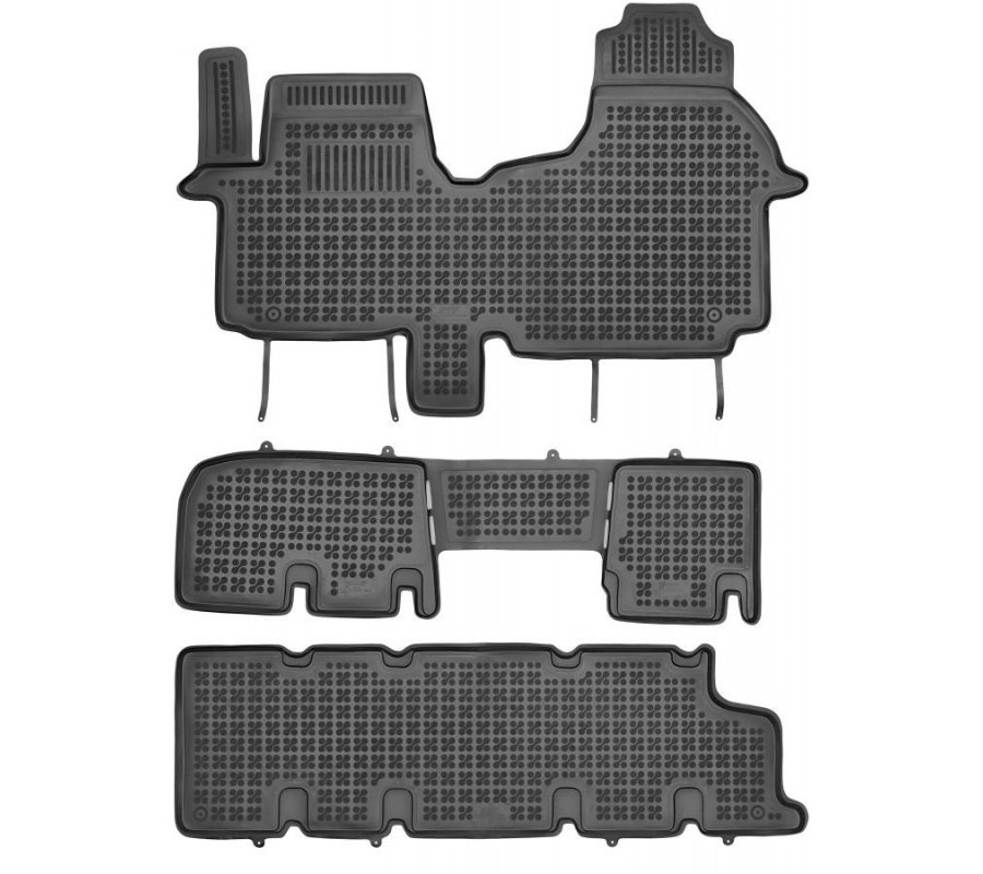 Tapis Caoutchouc avant +milieu+ arrière 9 places