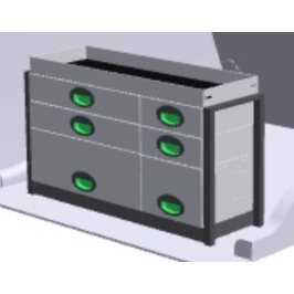 Meuble de rangement pour coffre de 2008