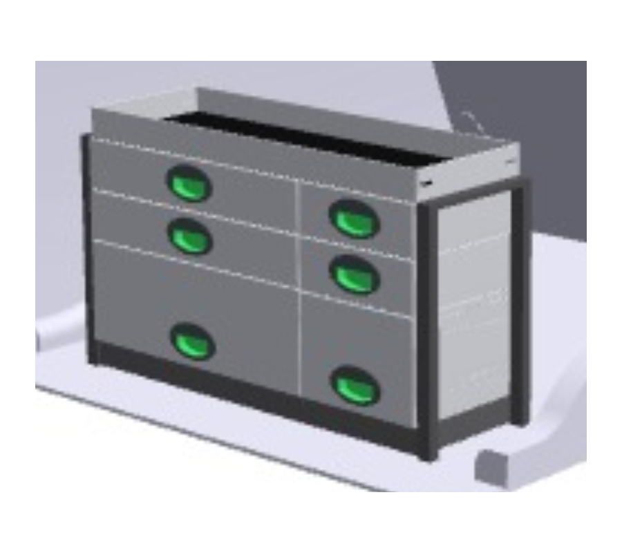 Meuble de rangement pour coffre de 2008