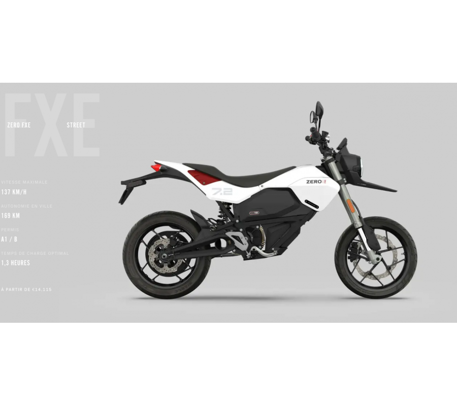 Zero Motorcycles FXE 2024 Trail 125  - 44Ch - Batterie 7,2 Kw -