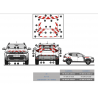 Dacia Duster à partir de 2022 - Rouge & Blanc - Avant + Arrière - Classe B