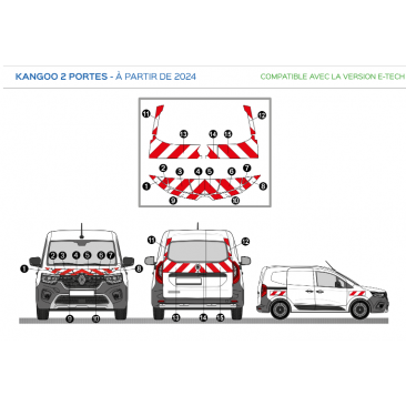 Renault Kangoo de 2024 - Rouge & Blanc - Avant + Arrière