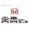 Peugeot 5008 de 2020 à 2024 - Rouge & Blanc - Avant + Arrière - Classe A
