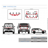 Peugeot 5008 à  partir de 2024 - Rouge & Blanc - Avant + Arrière + Latéraux - Classe B