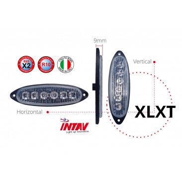 Feu LED L54 bleu - 10/30V - kit simple