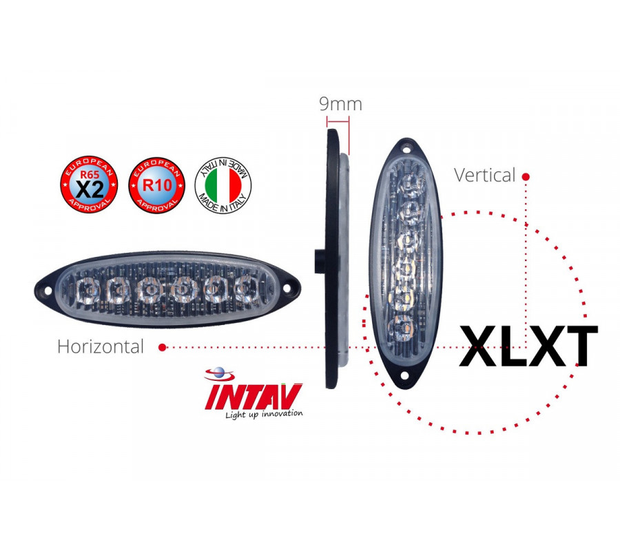 Feu LED L54 bleu - 10/30V - kit simple