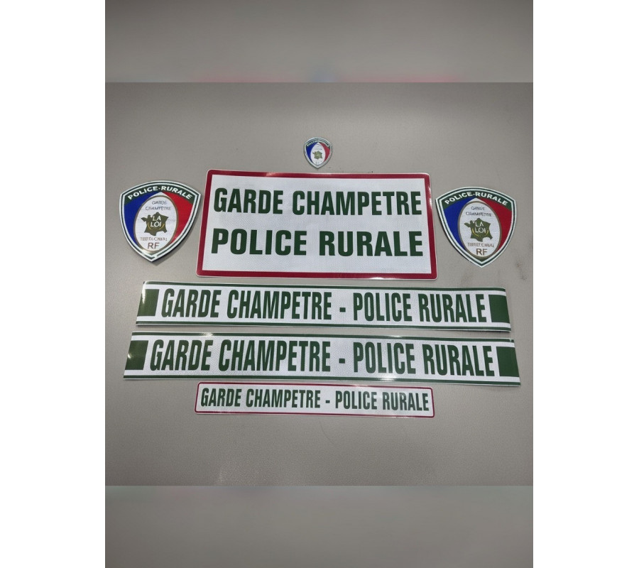 KIT Sérigraphie Garde Champêtre Police Rurale VERT (Arrêté du 22/08/23)