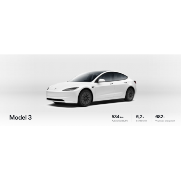 Tesla Model 3 Propulsion 100 % ÉLECTRIQUE