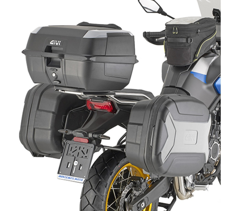 Top case Givi 52 L + 2 valises 35L + platine + support R 1300 GS