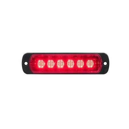 Feu LED L52 Rouge - 10/30V - R65 horizontale - Classe 2