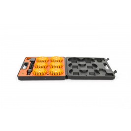 Système LED de signalisation au sol - 9 modes de balisage - 6 modules rechargeables oranges - Valise de transport - Câble