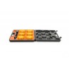 Système LED de signalisation au sol - 9 modes de balisage - 6 modules rechargeables oranges - Valise de transport - Câble