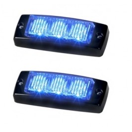 La paire de 2 Météorit 3 LED bleu - R65 - 10/30V - 89x34x22 mm