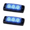 La paire de 2 Météorit 3 LED bleu - R65 - 10/30V - 89x34x22 mm
