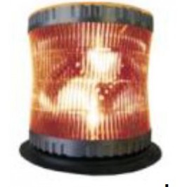 Gyroled rotatif orange - Classe 2 - fixation Magnétique PAC - 12/24V - cabochon en polycarbonate