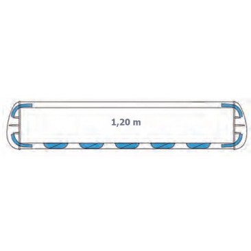 Rampe VEGA - classe 2 - 1,20m - bleu - pas de feu arrière