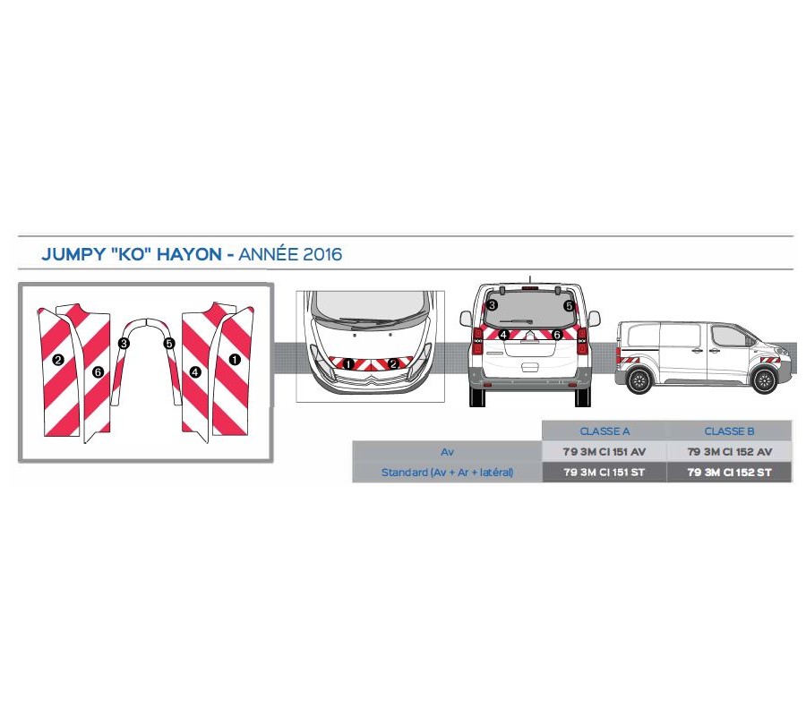 Citroën Jumpy "KO" hayon de 2016 - Rouge & Blanc - Avant - Classe A