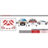 Citroën C1 à partir de 2015 - Rouge & Blanc - Avant + Arrière + Latéraux - Classe A