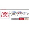 Citroën C2 à partir de 2004 - Rouge & Blanc - Avant + Arrière - Classe A