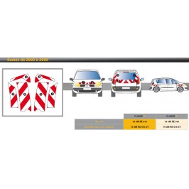 SCENIC de 2003 à 2005 - Classe A - Avant, arrière et latéraux mini - Rouge et blanc