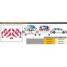 Renault SCENIC S3 LG PH3 de 2013 - Classe A - Avant, arrière et latéraux mini - Rouge et blanc